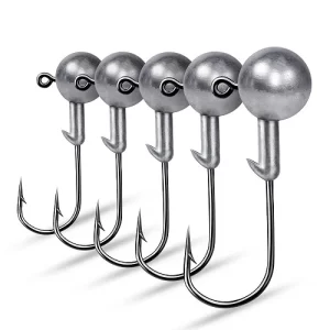 Round Lead Jig Head Hooks for Freshwater & Saltwater Fishing